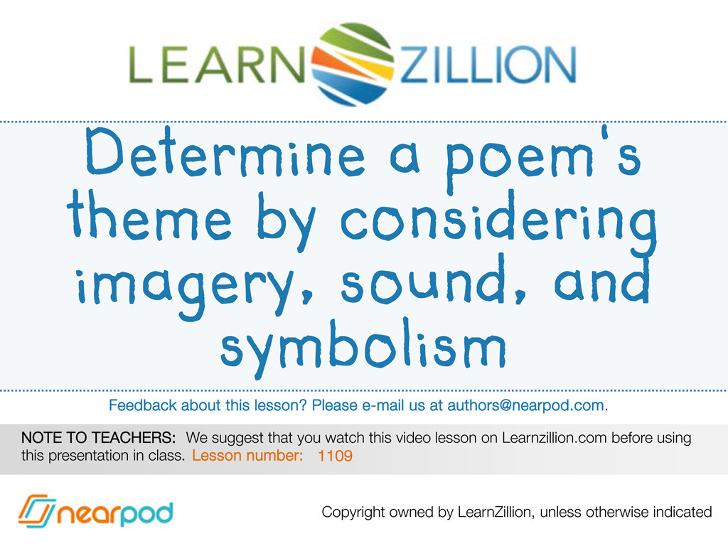 Determine a poem's theme