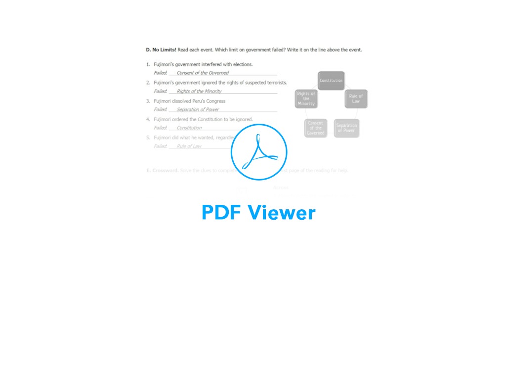 Separation of powers worksheet answers