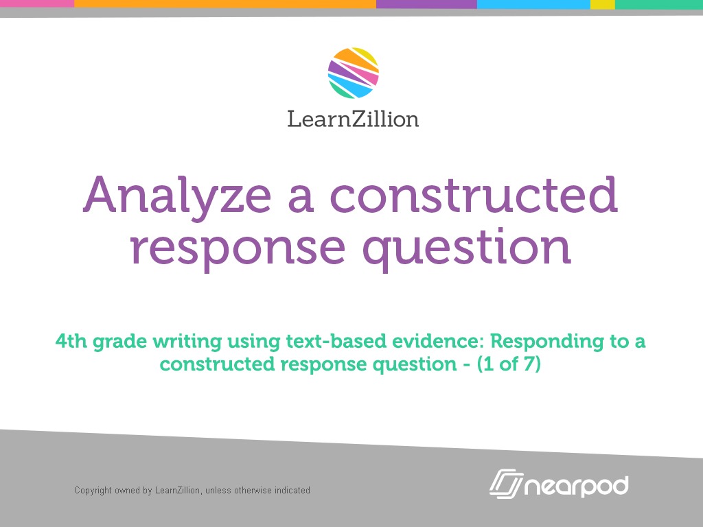 Analyze a constructed response question