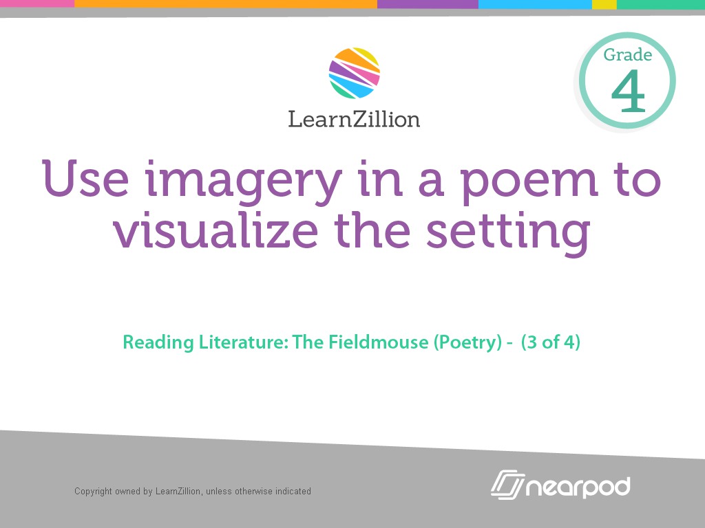 Use imagery in a poem to visualize the setting